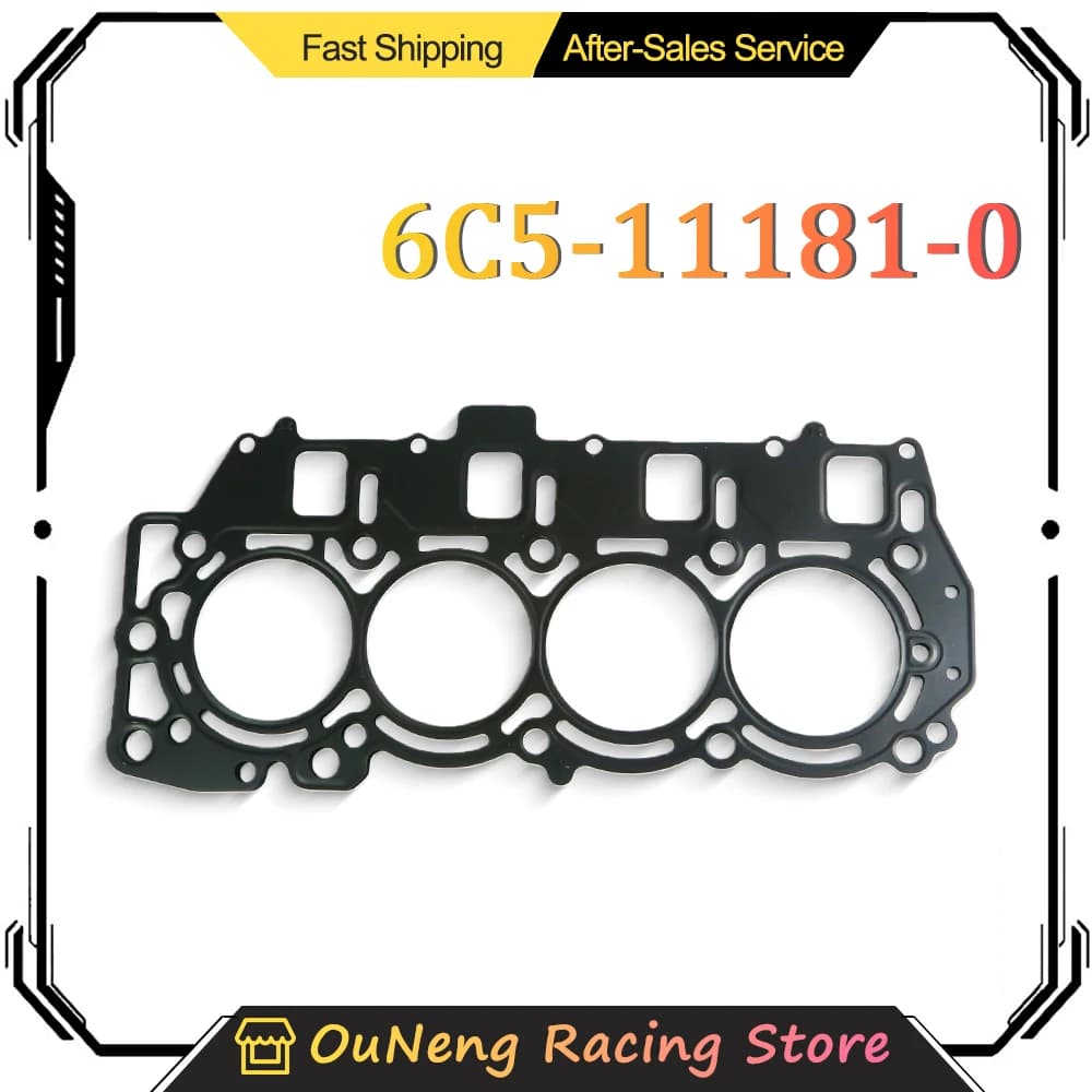 Cilindro de junta da cabeça de popa 6C5-11181-01 6C5-11181-00 para motor de popa Yamaha 4 tempos 50HP 60HP F60C - Peça para Jet Ski